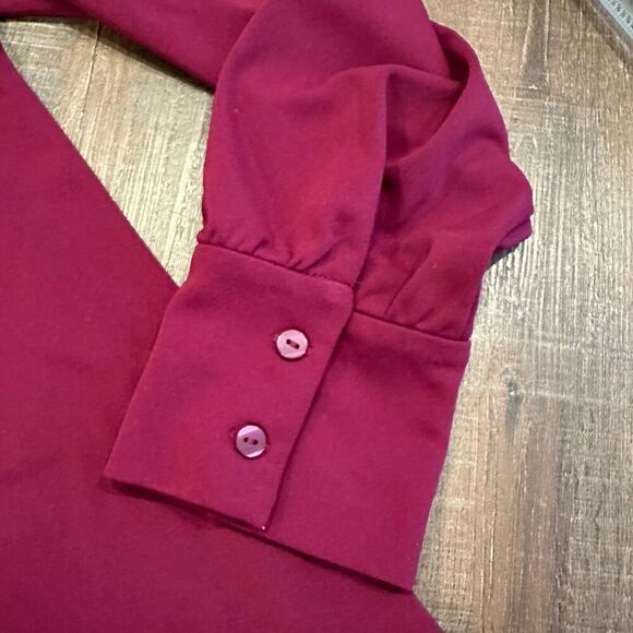 Women’s Ann Taylor Shoulder Pleated Blouse Top Size Large Career Basic - Picture 7 of 7